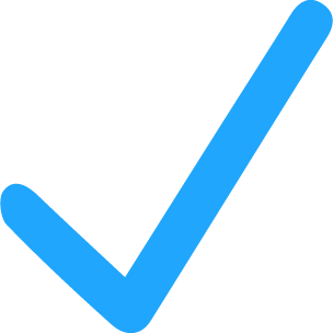 Blue illustration of a checkmark 